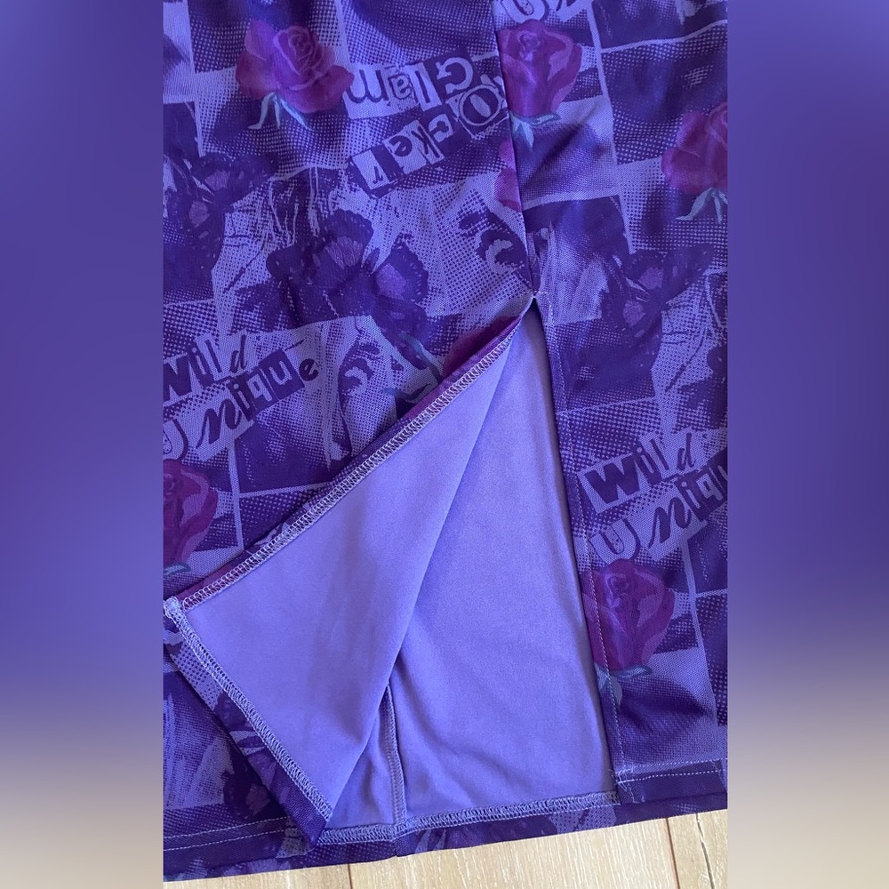 Torrid Purple Graphic Pencil Skirt - Picture 3 of 5